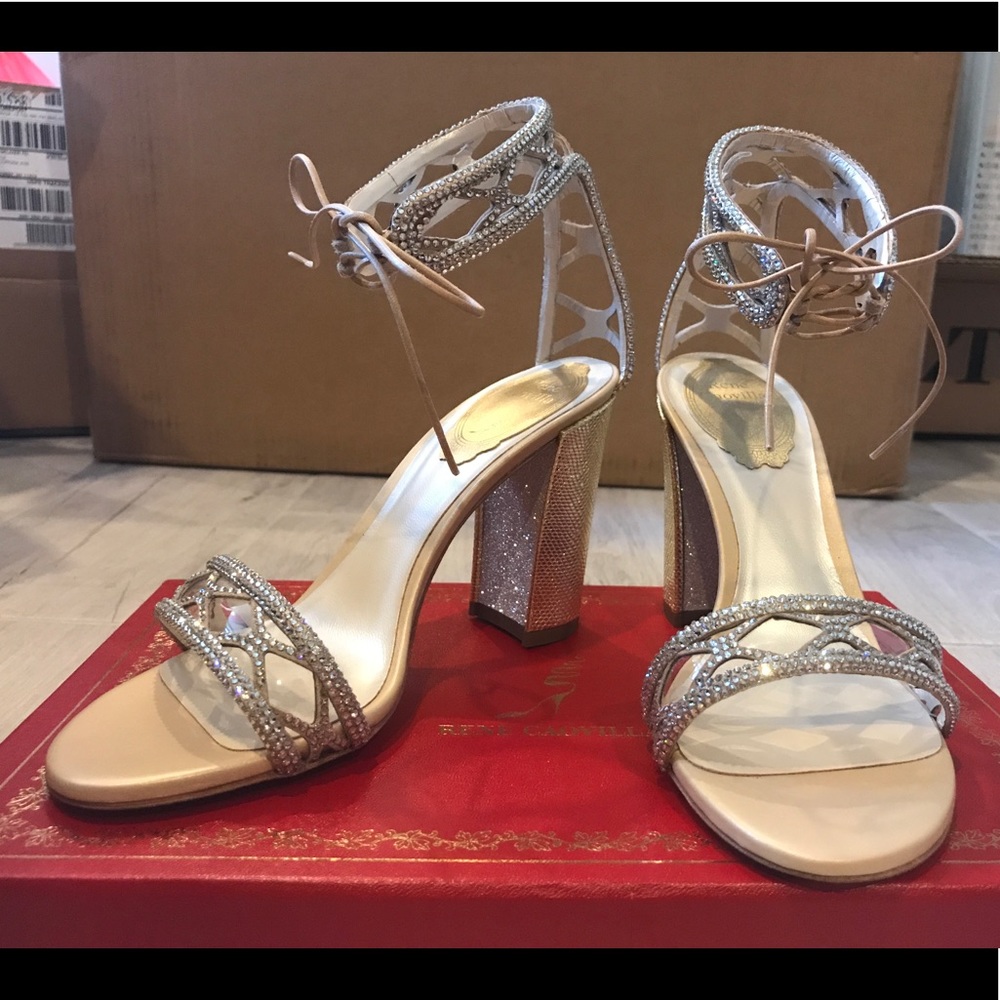 Authentic Rene Caovilla Crystal Sandals - Picture 3 of 3